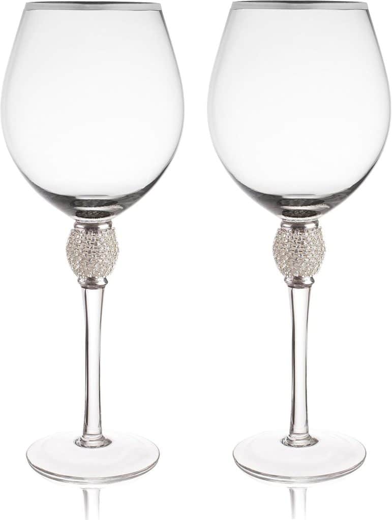 Avis sur les verres à martini Trinkware en strass et bord doré