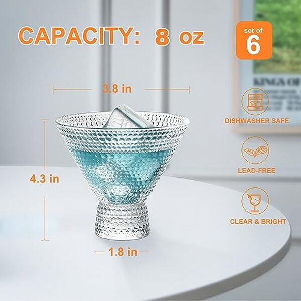 Découvrez notre avis complet sur le lot de 6 verres à martini vintage sans pied, leur style unique et leur charme rétro pour sublimer vos cocktails.