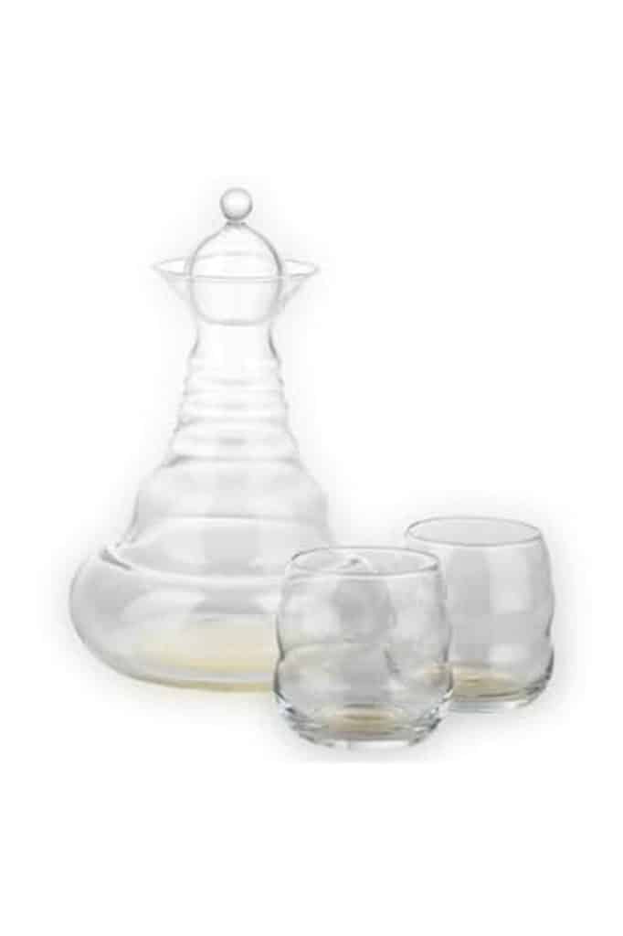 Avis sur la carafe Natures Design Golden All Adin et ses verres Mythos