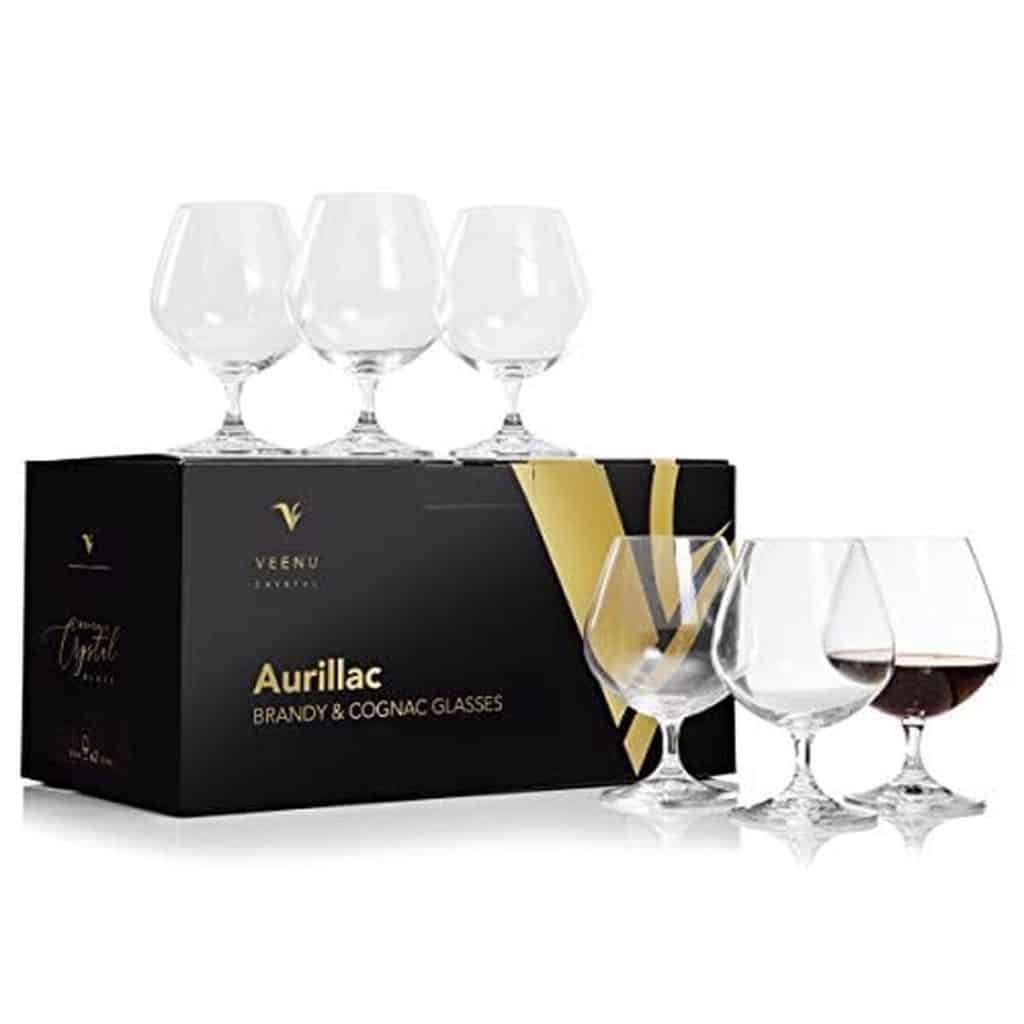Avis sur le lot de 6 verres à cognac VC Veenu Crystal Aurillac 400 ml en cristal de Bohême