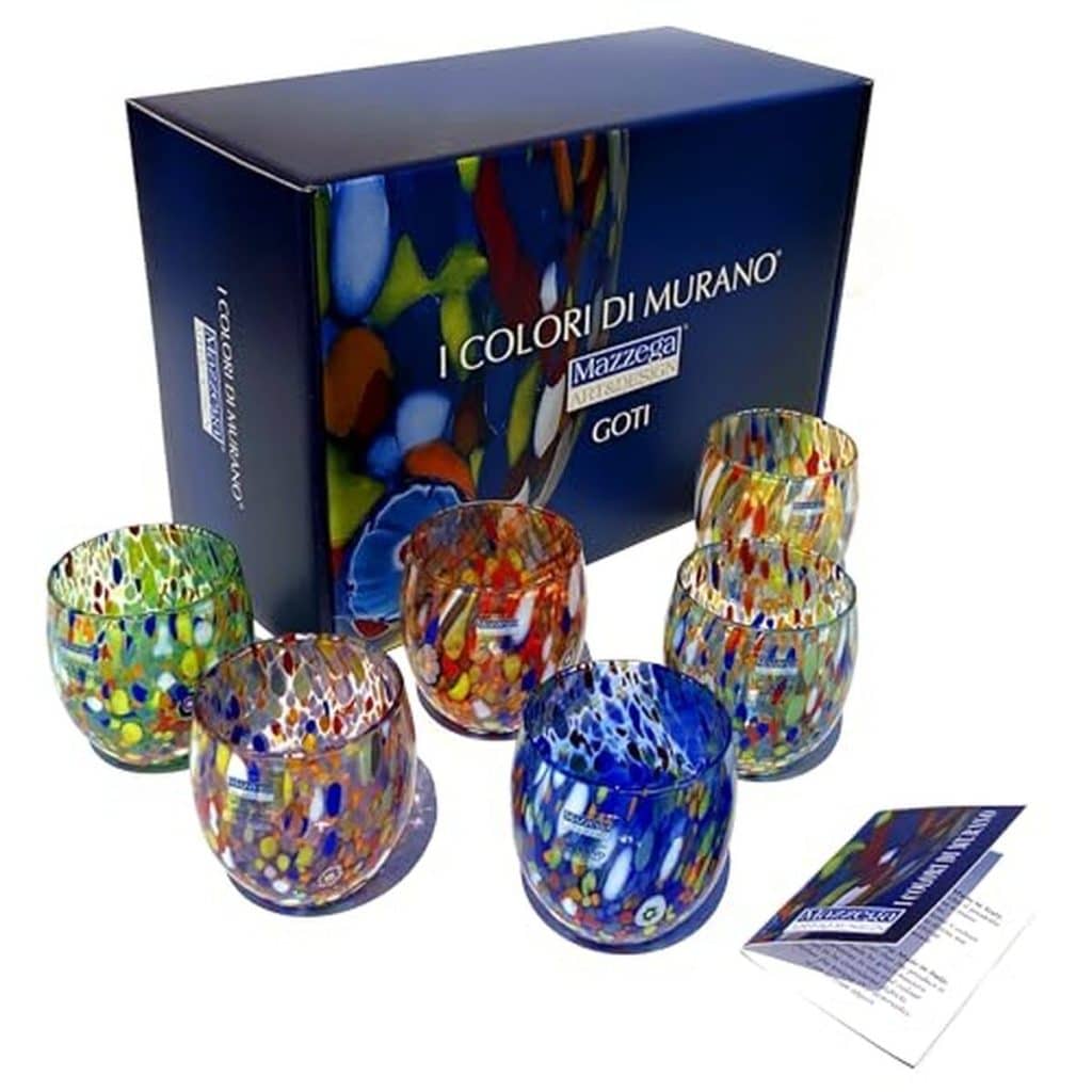 Avis sur les verres à eau Mazegga Art & Design Goto en murrine de Murano