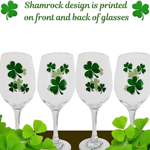 Découvrez notre avis sur les verres à vin Banberry Designs trèfle irlandais 355 ml : un design unique et une expérience gustative optimale pour les amateurs de vin