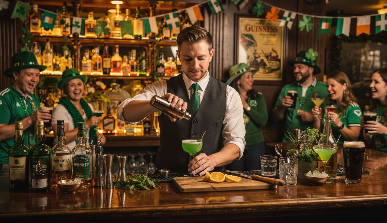 Cocktails embl&eacute;matiques de la saint-patrick