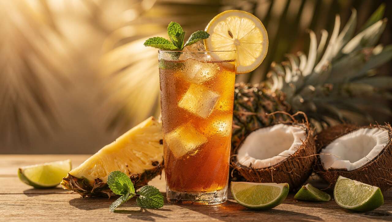 Th&eacute; glac&eacute; des &icirc;les : voyage exotique en une gorg&eacute;e