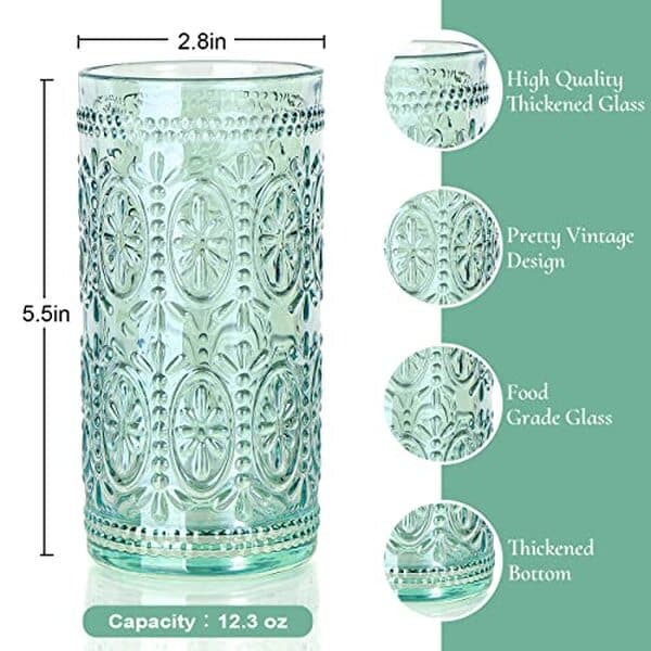 Découvrez l'élégance des verres Highball vintage verts abrwyy : une touche de couleur et de style rétro pour enrichir votre table et émerveiller vos invités.