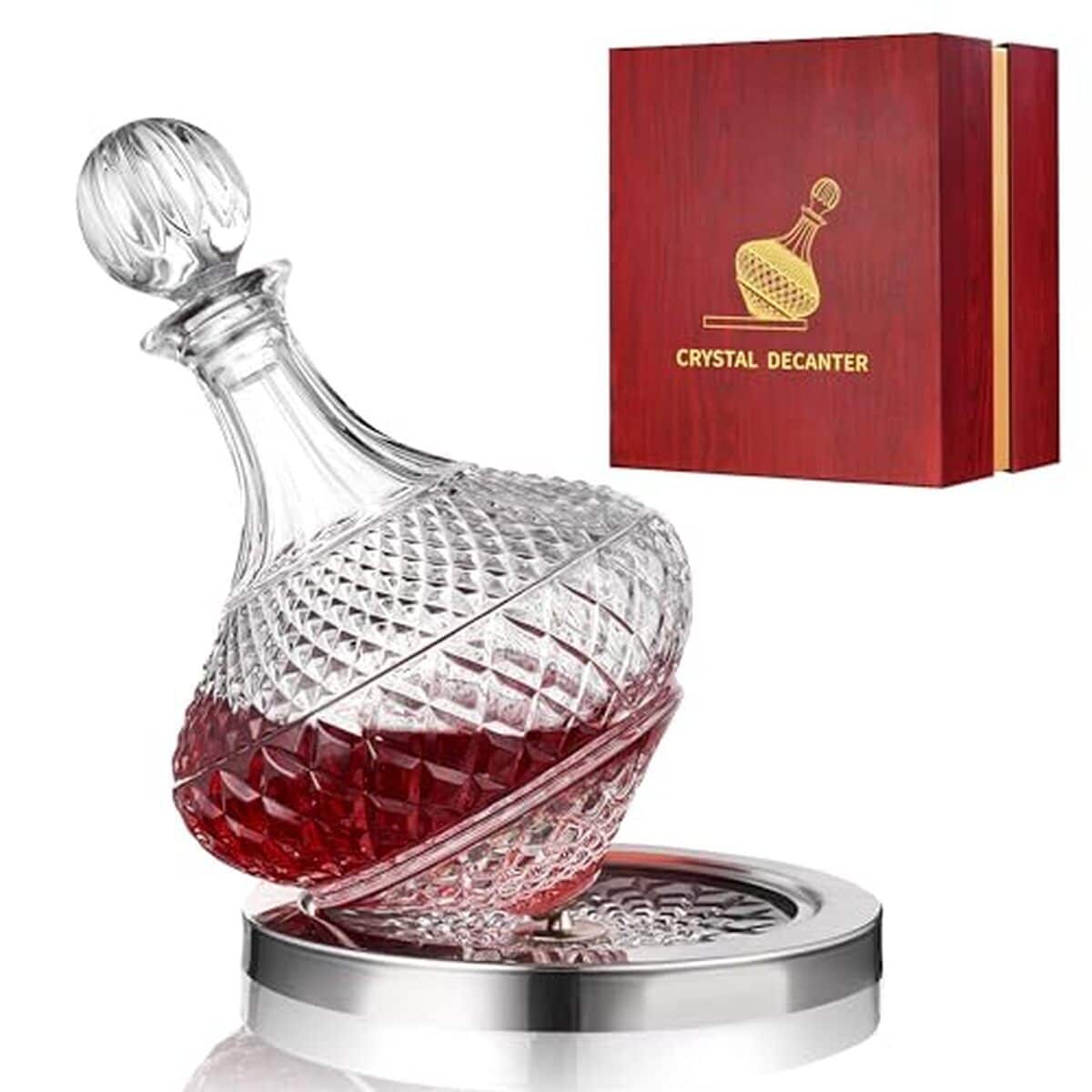 Avis sur le décanteur à vin rotatif Gmath en cristal - Élégance et performance