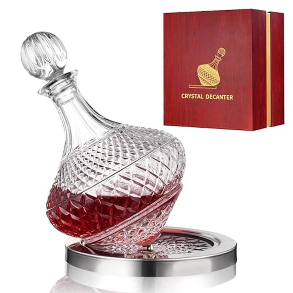 Avis sur le décanteur à vin rotatif Gmath en cristal - Élégance et performance