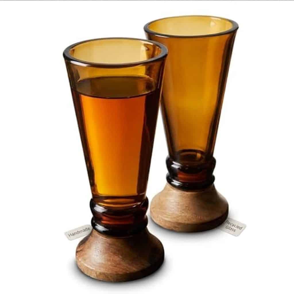 Avis : verres à shot ambrés en verre recyclé