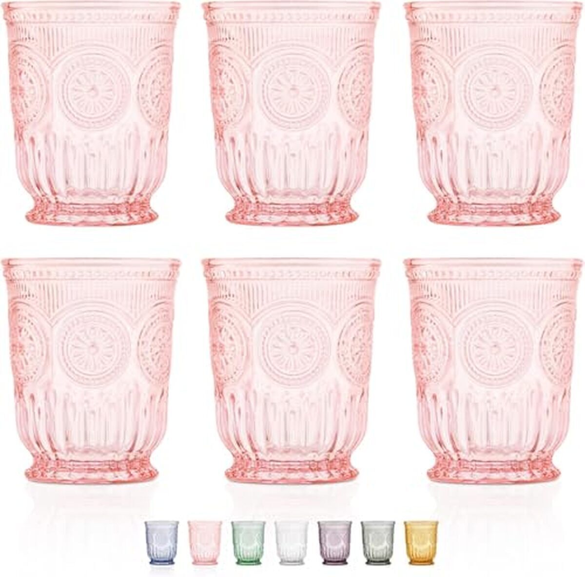 Avis : verres roses Yungala pour une table rétro élégante