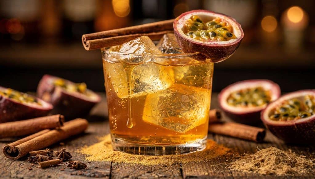 Recette de rhum épicé et fruit de la passion : cocktail exotique
