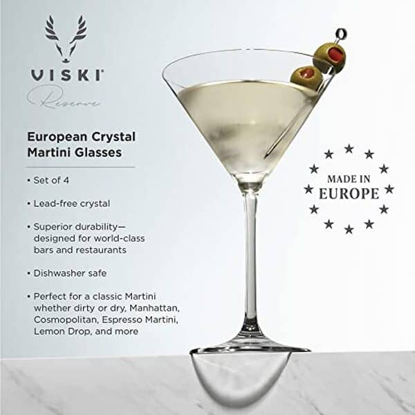 Découvrez un avis détaillé sur les verres à martini Viski Reserve en cristal : design élégant, qualité exceptionnelle et expériences de dégustation enrichies.