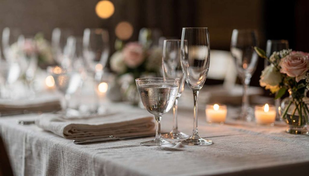 Comment choisir la bonne verrerie pour un buffet, un cocktail ou un vin d’honneur ?
