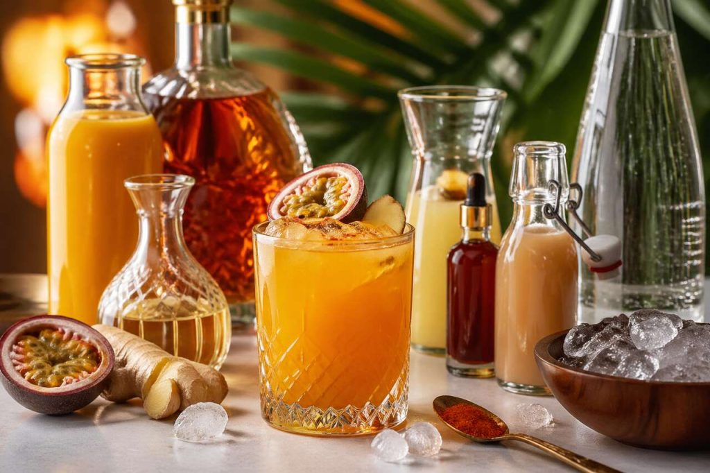 Recette de cocktail : cognac Spicy Passion