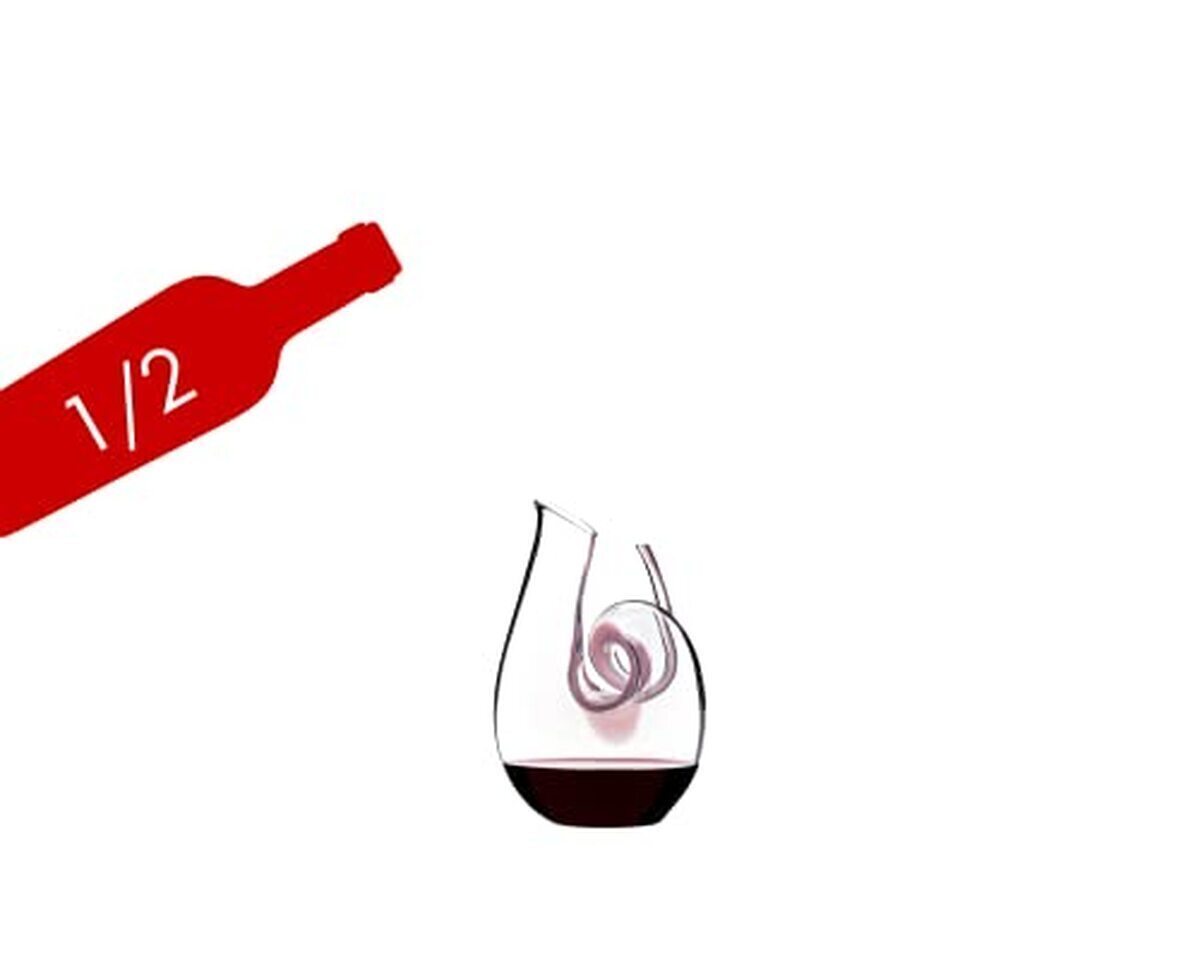 Avis sur le décanteur Curly Mini Riedel, 690 ml en verre rose