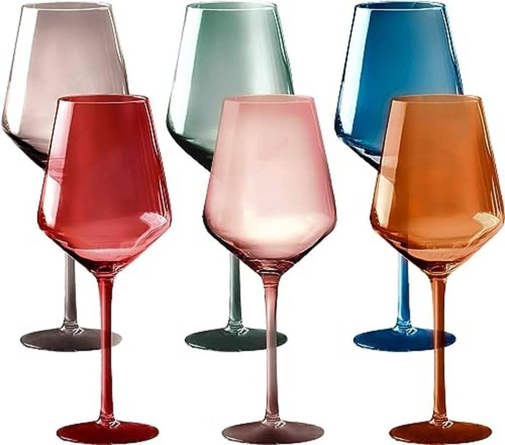 Avis sur les verres à vin colorés en cristal de luxe