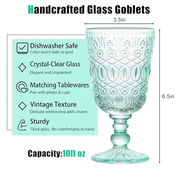 Découvrez nos avis détaillés sur les verres à vin vintage gaufrés colorés de 300 ml : qualité, design et caractéristiques pour bien choisir vos verres. 