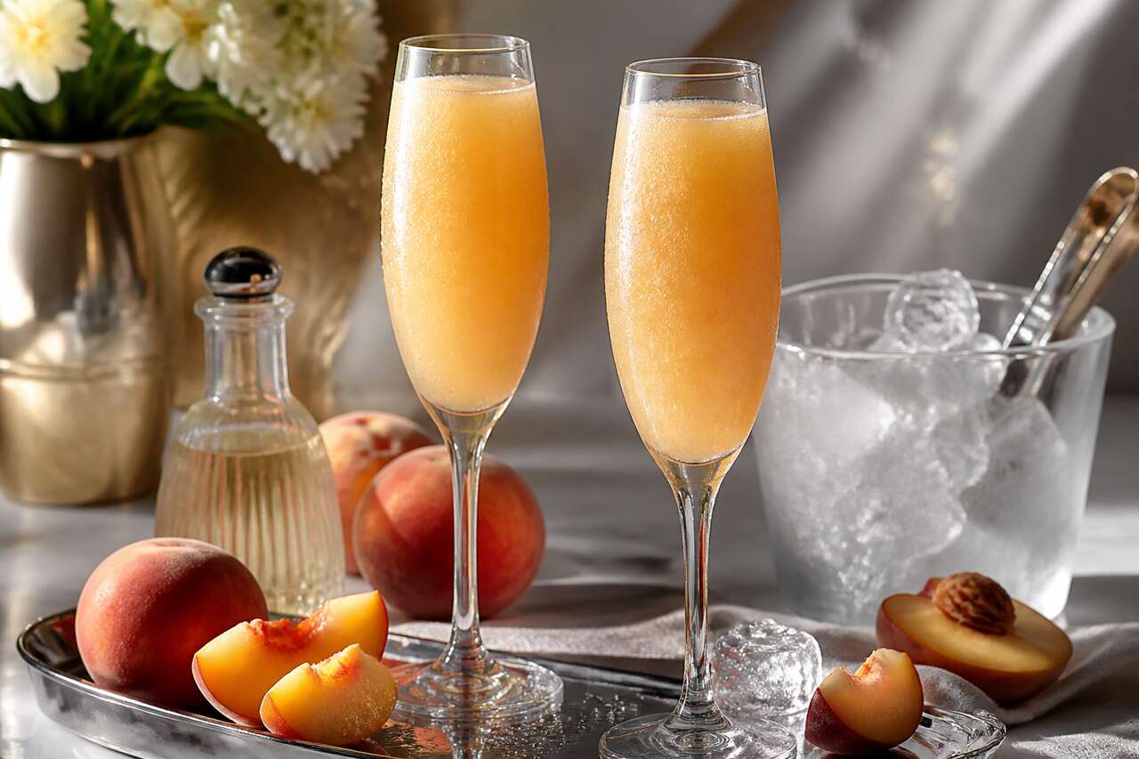 Recette classique du cocktail Bellini à la pêche