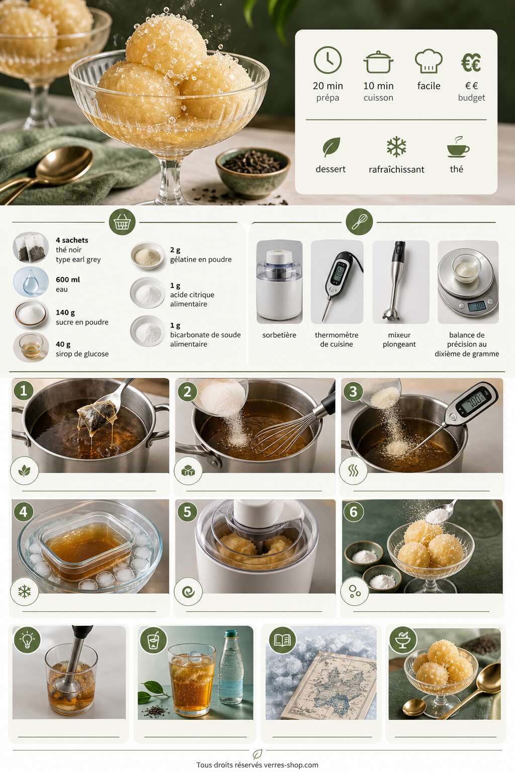Fiche recette Sorbet bulleux maison : recette rafra&icirc;chissante de Palais des th&eacute;s