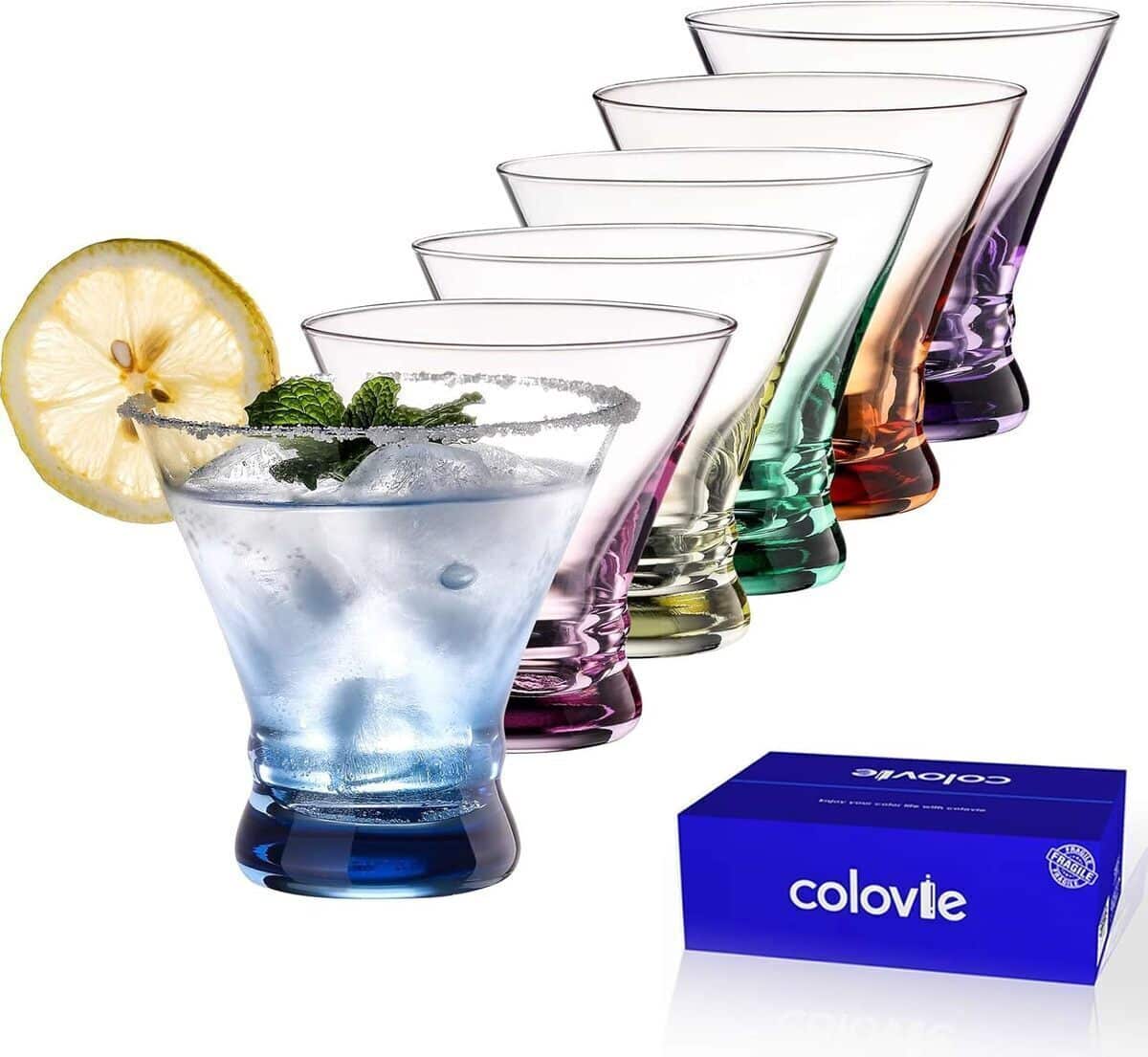 Avis sur ColoVie : lot de 6 verres à martini colorés