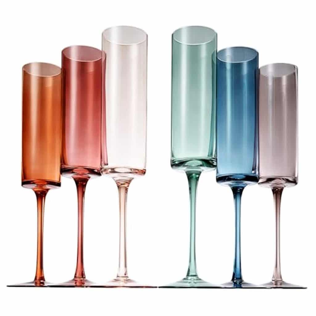 Avis sur les flûtes à champagne Khen : élégance art déco en couleurs pastel