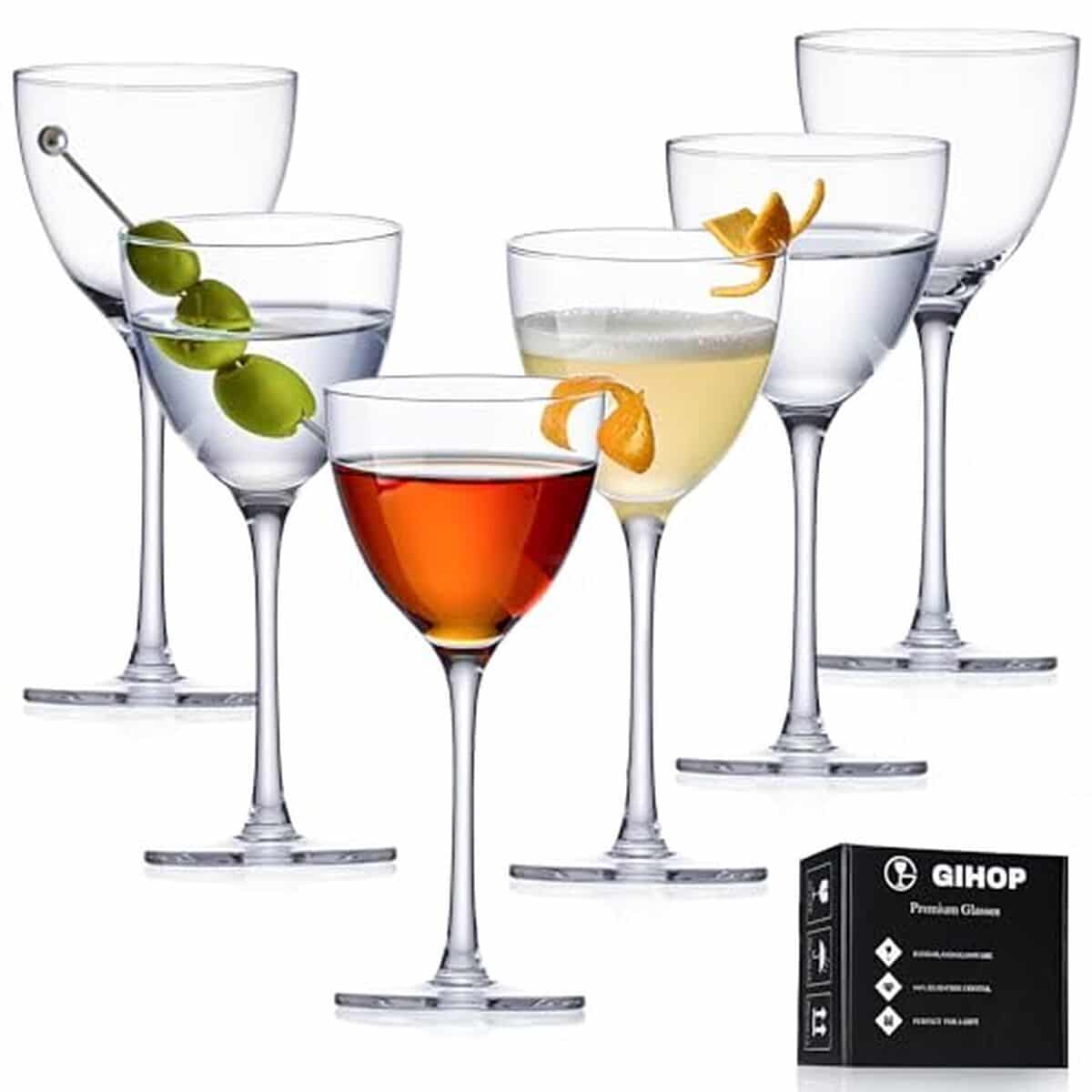 Avis : verres à martini GIHOP Nick and Nora soufflés à la main