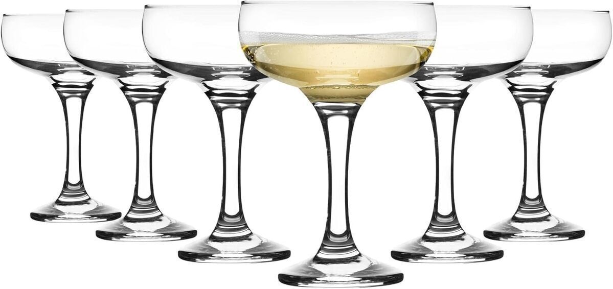 Test : service de champagne à 4 niveaux Rink Drink, 30 verres vintage
