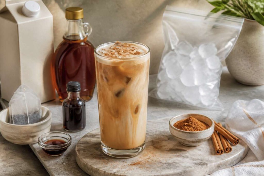 Recette facile : latte glacé à l'Infusion des champs