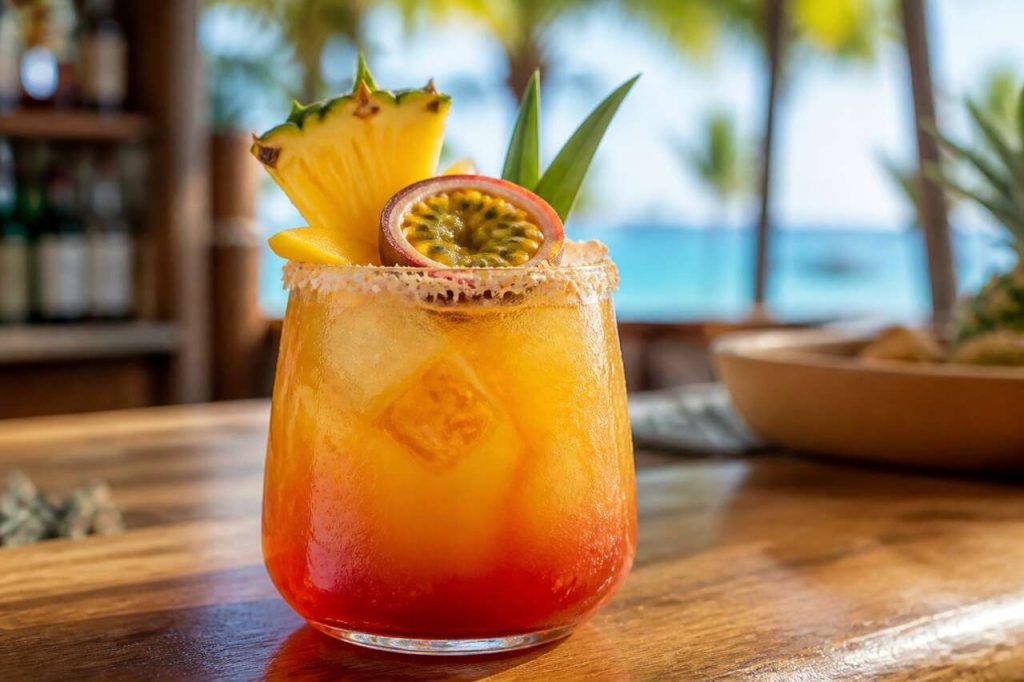 Recette du cocktail au rhum et fruits exotiques