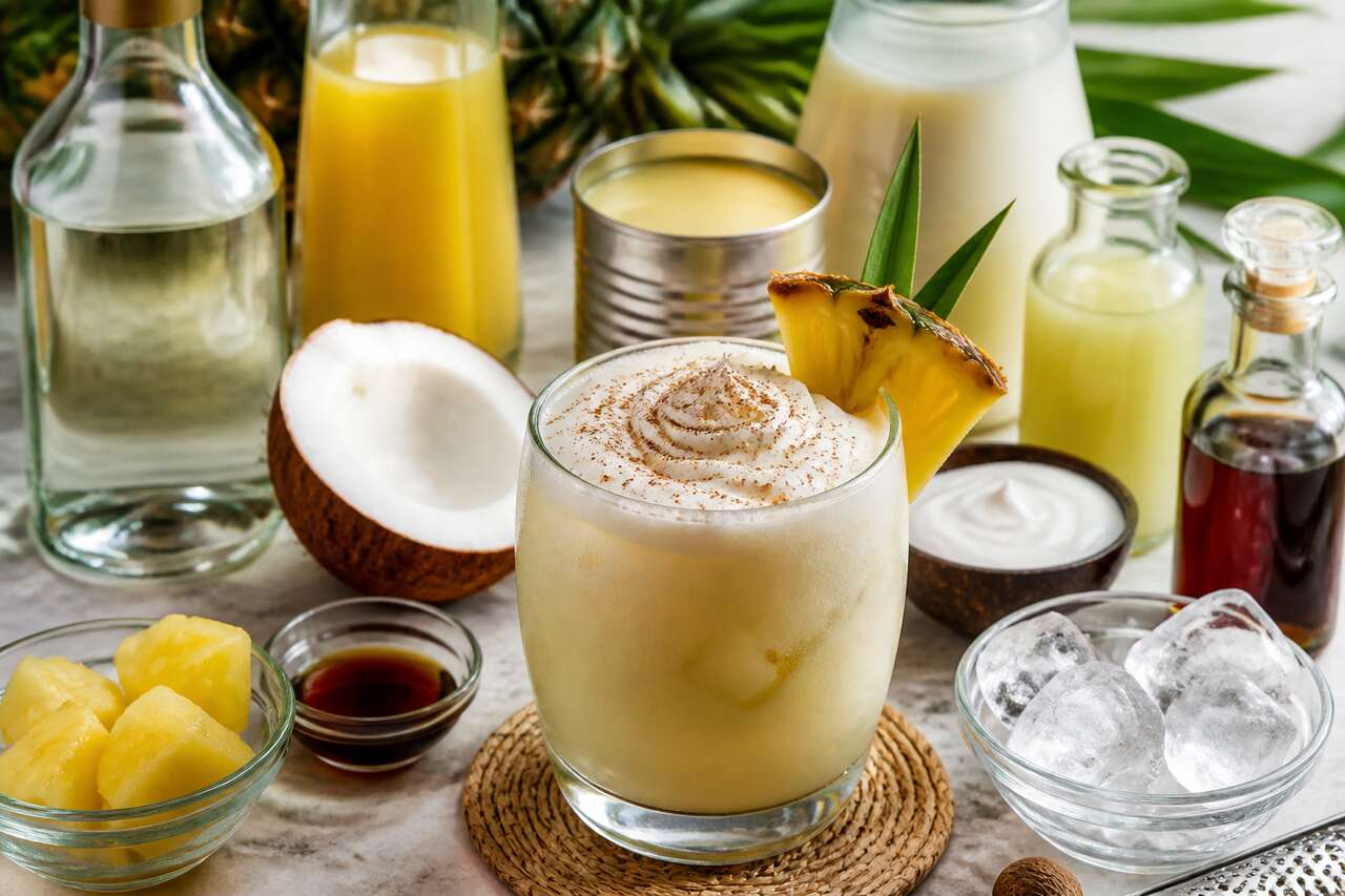 Recette du milk punch Pina Colada : le cocktail crémeux à l'ananas et à la noix de coco