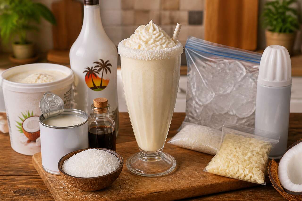 Recette du milkshake à la noix de coco et au Malibu