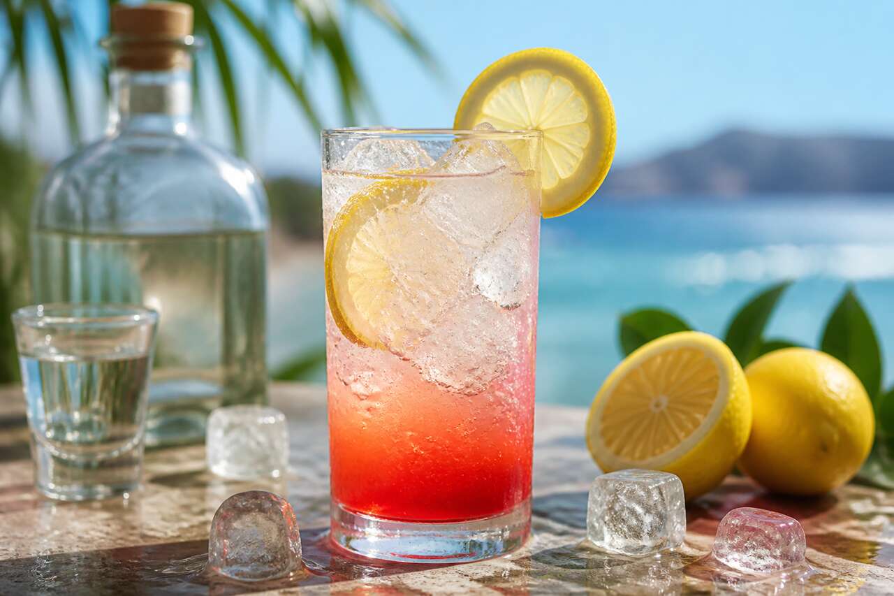 Recette de cocktail d'été à la tequila, citron et grenadine