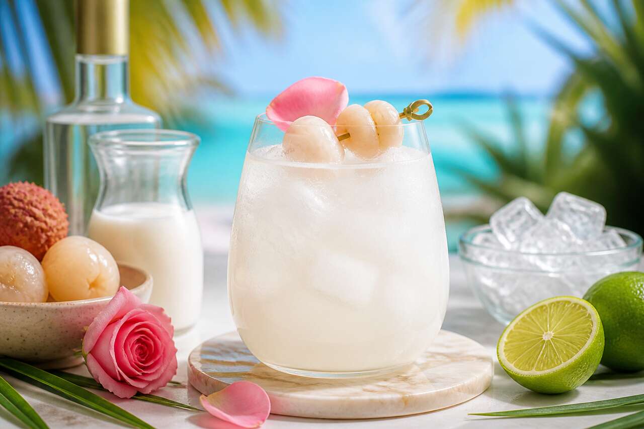 Recette de cocktail au litchi : frais et exotique