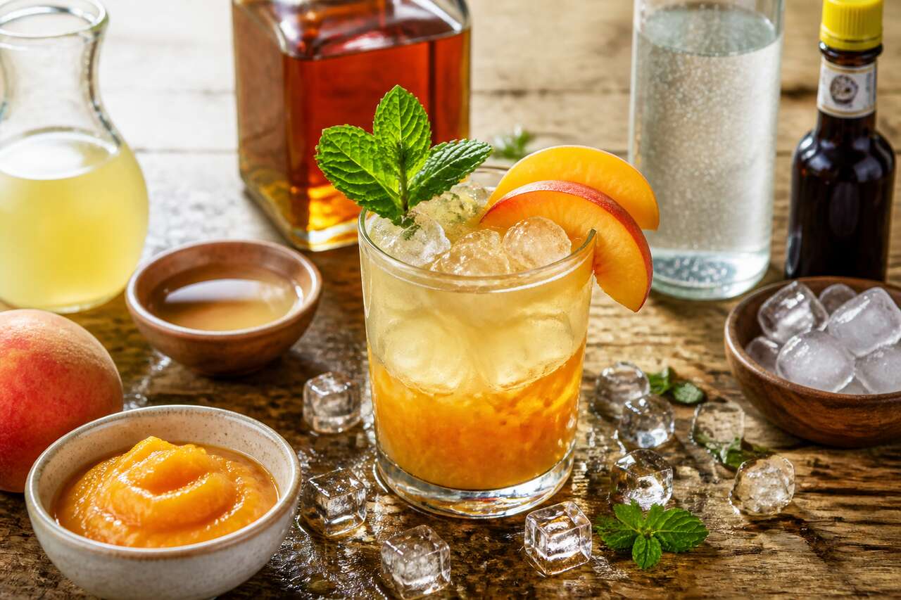 Recette du peach ginger smash : le cocktail pêche et gingembre irrésistible