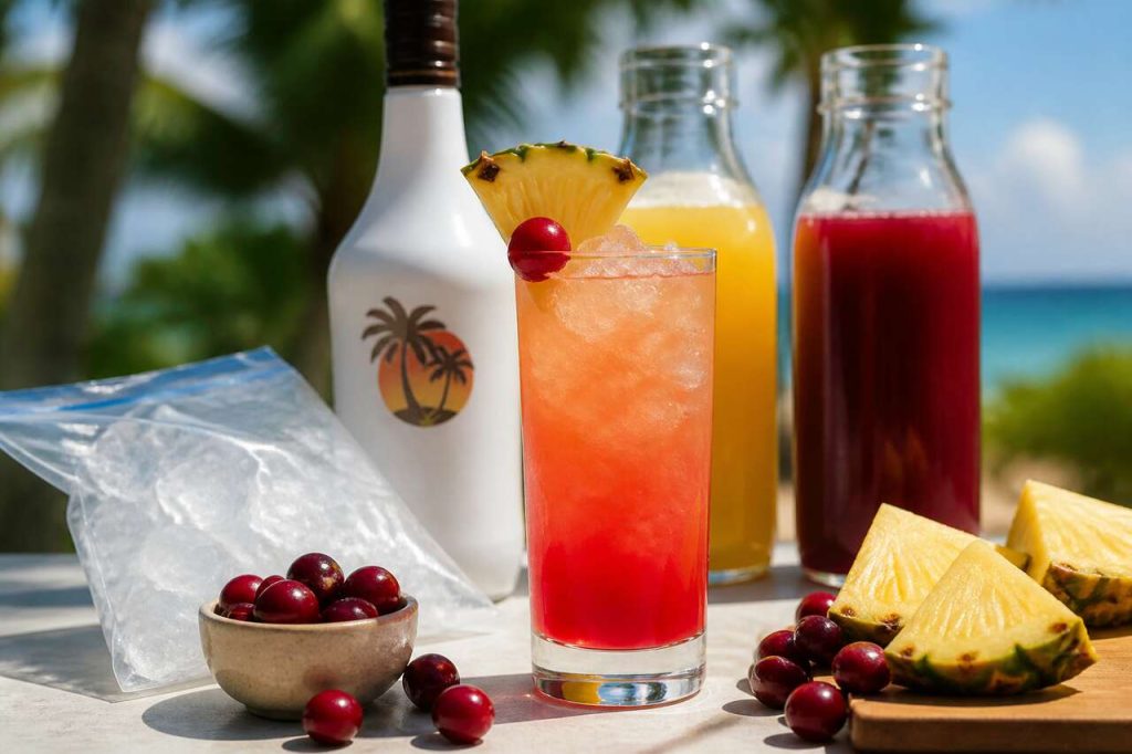 Recette du Malibu Bay Breeze : le cocktail fruité et rafraîchissant