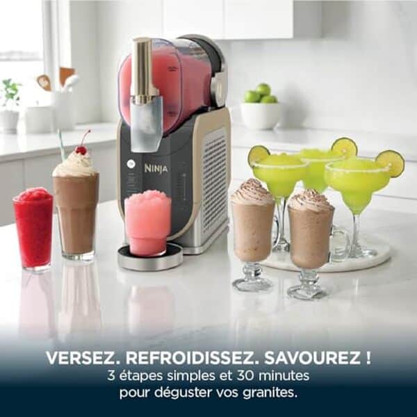Découvrez notre test détaillé du Ninja SLUSHi FS301EUSTGD, la machine à granités 1, 9l rapide et efficace pour préparer vos boissons glacées préférées.