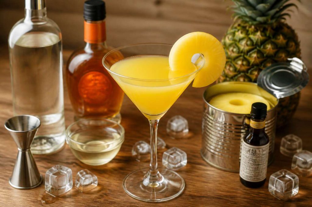 Recette du Pineapple Martini : le cocktail à l'ananas incontournable
