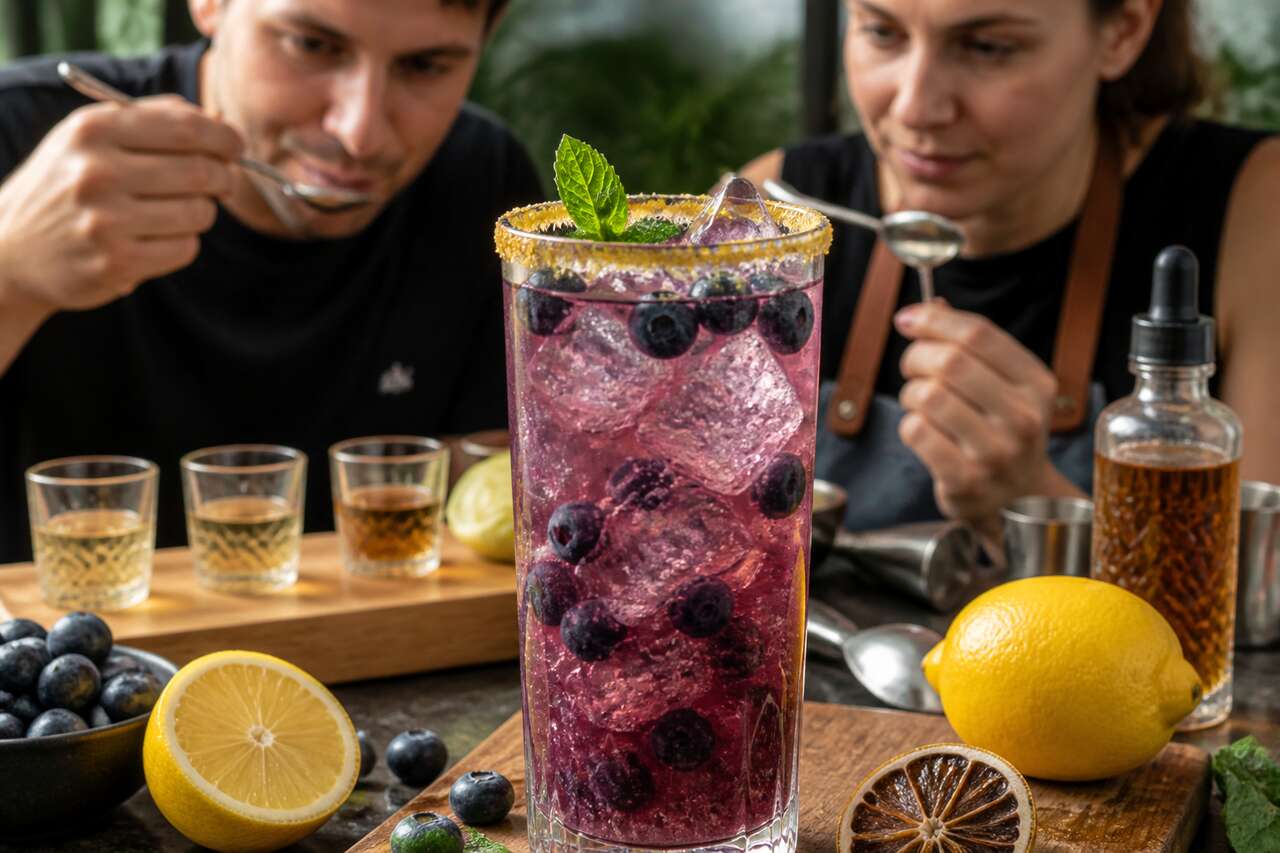 Recette du blueberry rum smash : le cocktail fruité au rhum et aux myrtilles
