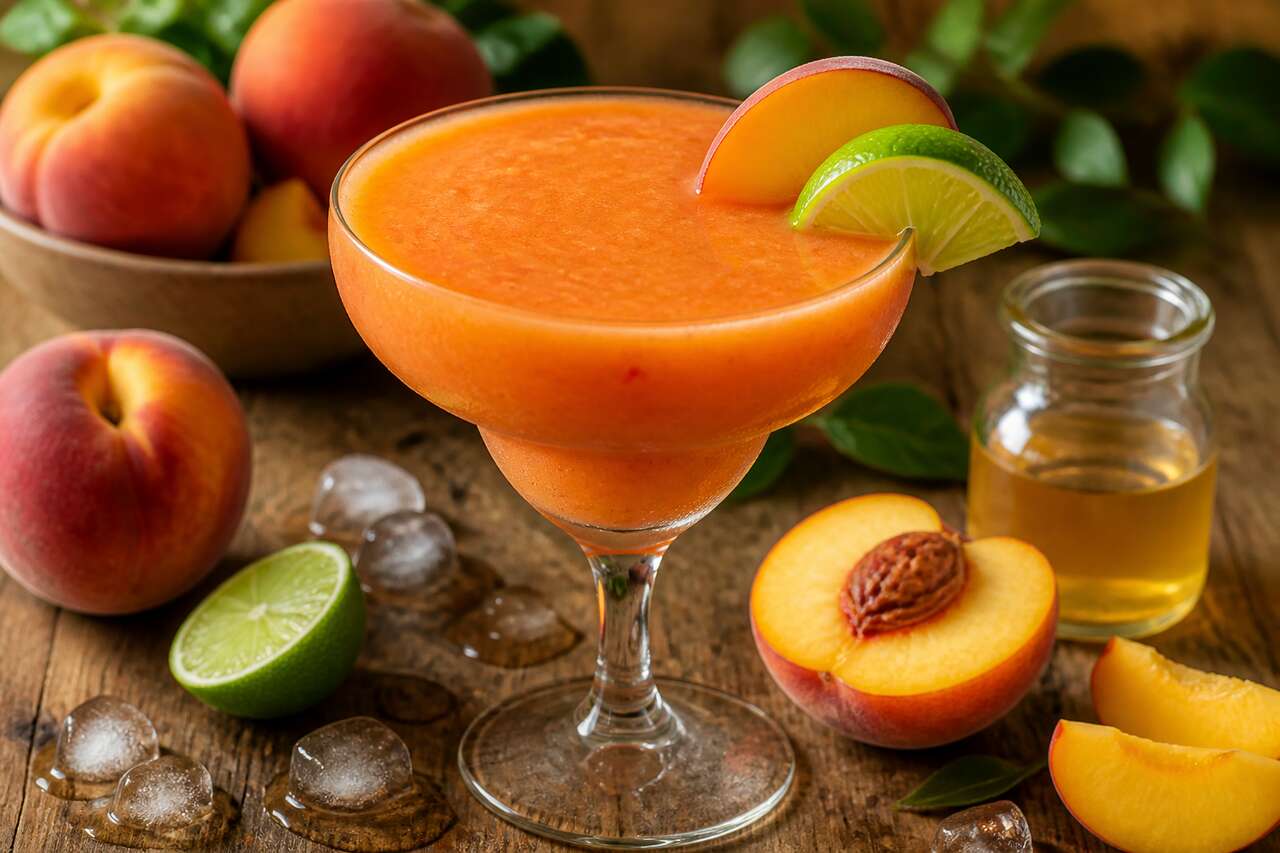 Recette du Peach Passion Daiquiri : le cocktail fruité irrésistible