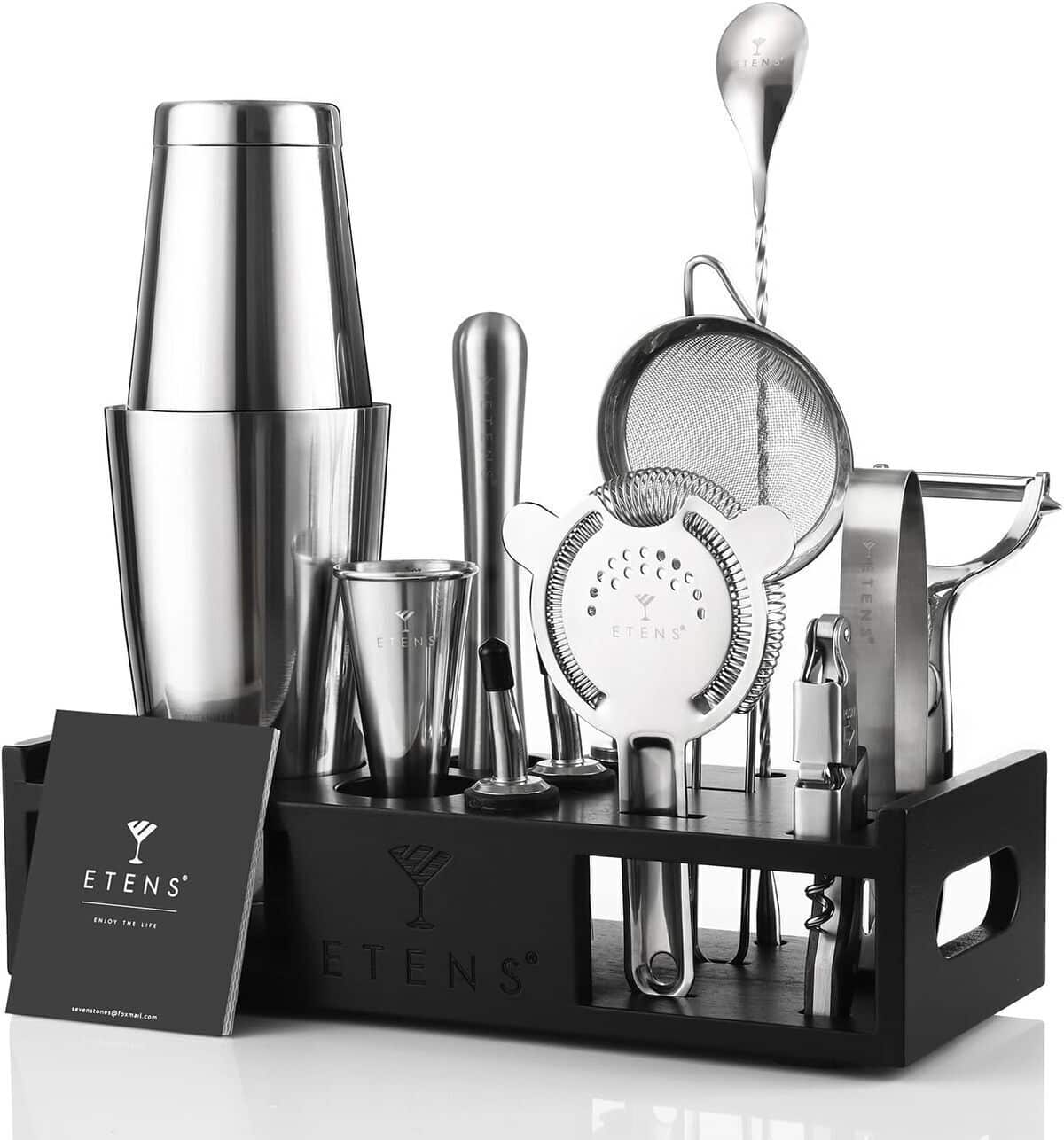Test de l'ensemble shaker à cocktail ETENS 15 pièces