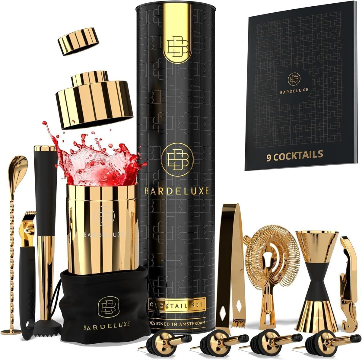 Test : kit cocktail BarDeluxe en acier inoxydable (12 pièces)