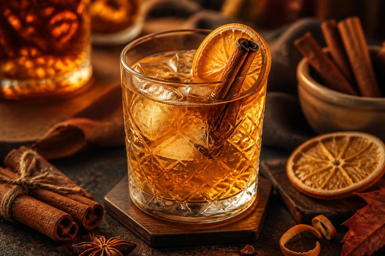 Recette du cocktail whisky cannelle aux tons d'automne