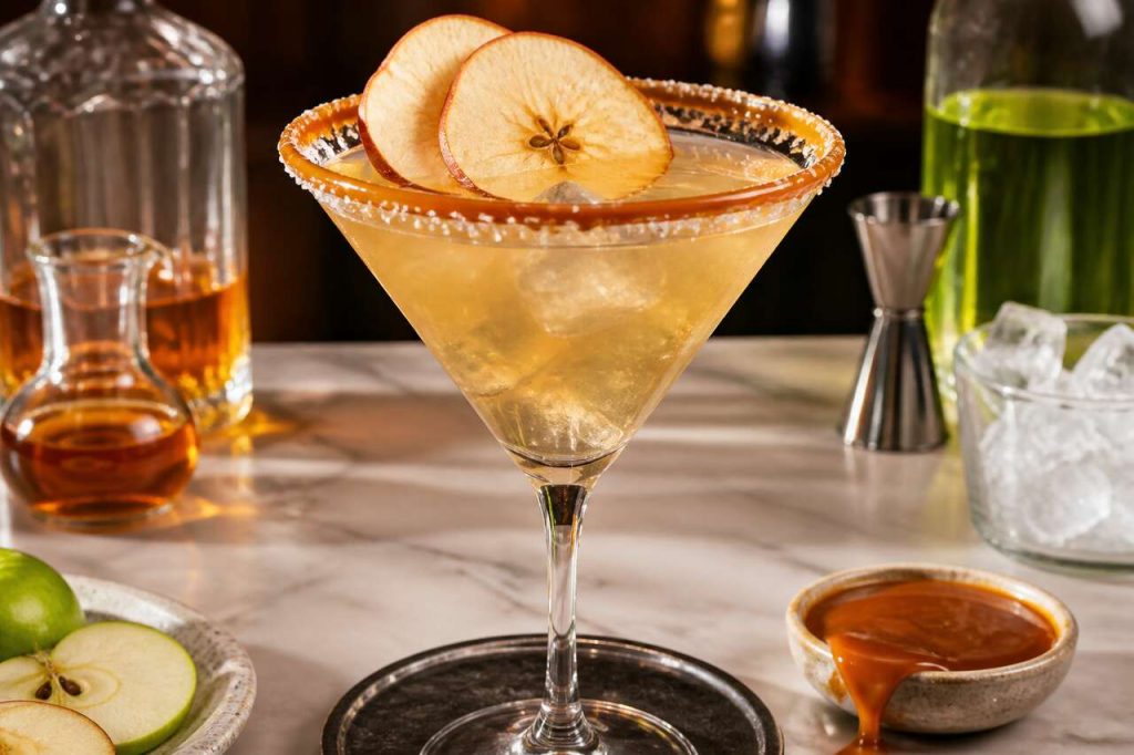 Recette du caramel apple martini : le cocktail pomme-caramel irrésistible