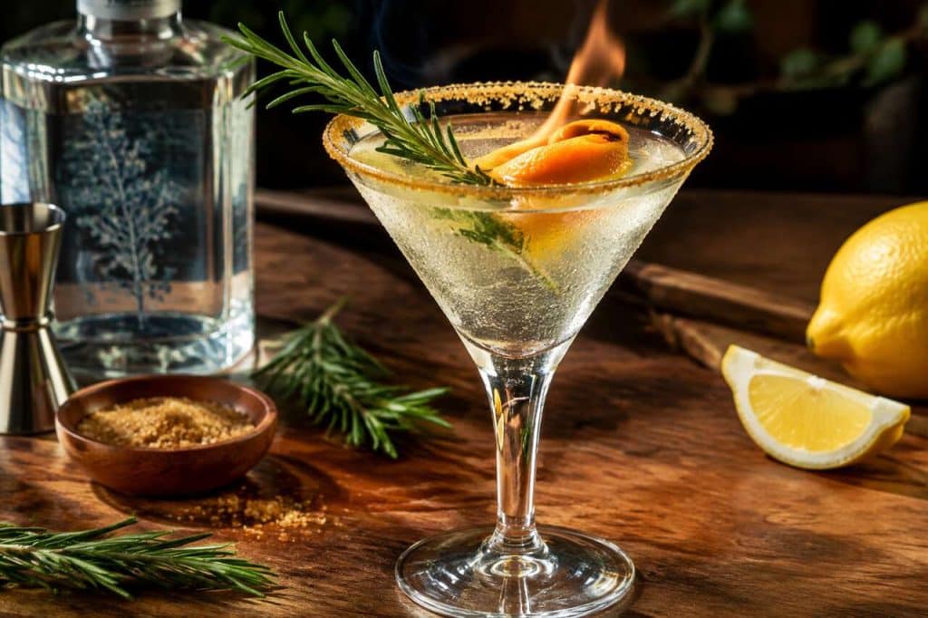 Recette du Rosemary Gin Steaktini : le cocktail au romarin et gin