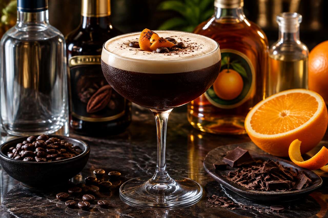 Recette de l'espresso martini chocolat-orange