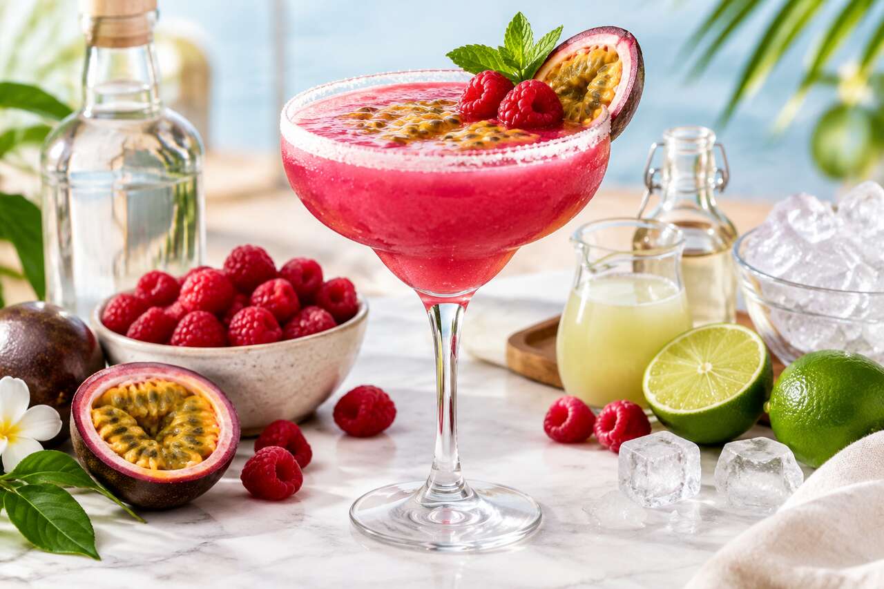 Recette du Raspberry Passion Daiquiri : le cocktail fruité irrésistible
