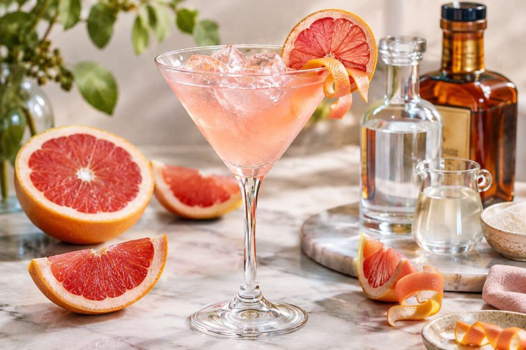Recette du martini au pamplemousse rose