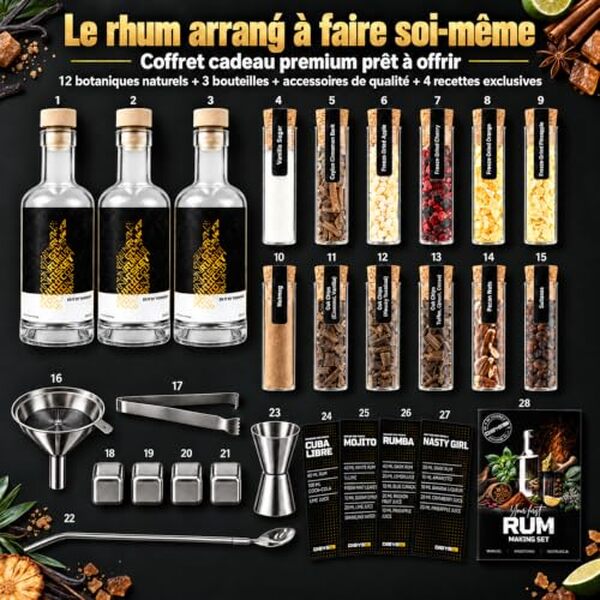 Découvrez notre avis détaillé sur le kit DIBYS pour rhum arrangé. Épices premium, accessoires de qualité et guide complet pour réussir vos préparations maison.