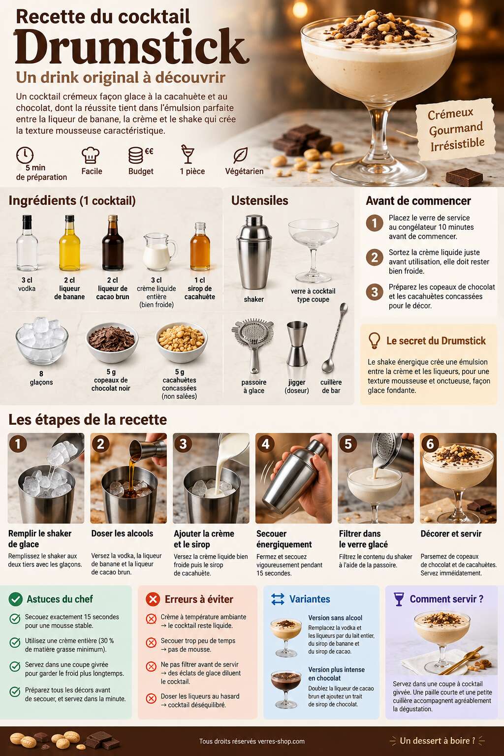 Fiche recette Recette du cocktail Drumstick : un drink original à découvrir Fiche recette Recette du cocktail Drumstick : un drink original à découvrir