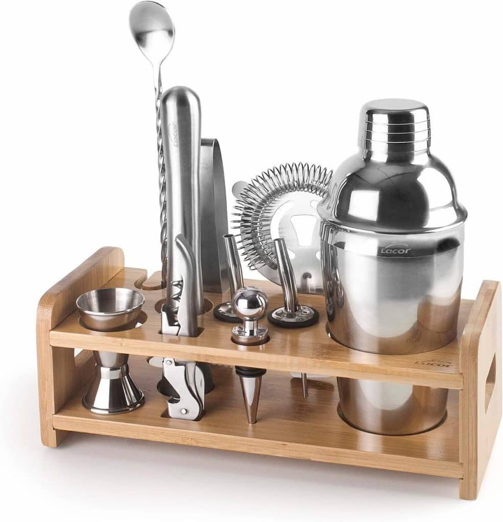 Test du kit cocktail Lacor 62181 : ustensiles design en acier inoxydable